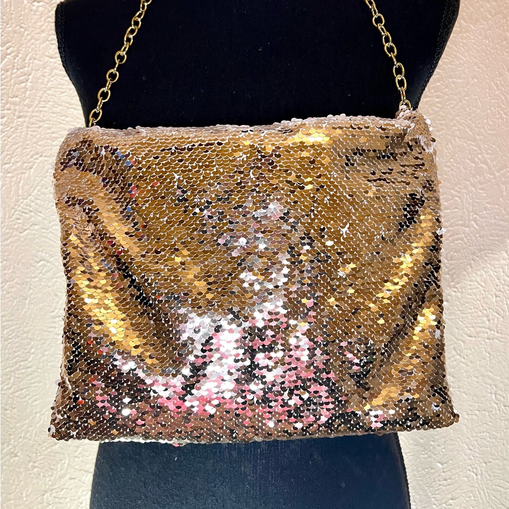 TGB - Pale Gold Sequin Crossbody/Shoulder Bag